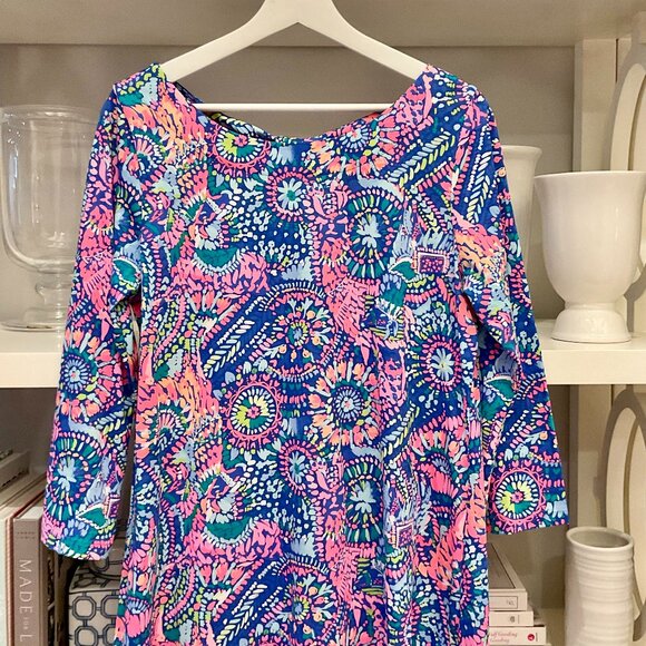 Lily Pulitzer Bay Dress No Prob Llama-LIKE NEW - Picture 1 of 4